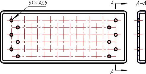 Simplified Drawing Method for Regularly Distributed Holes