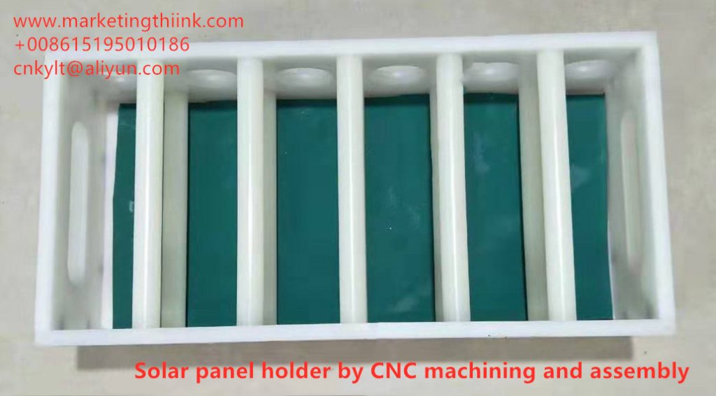 Solar panel holder by CNC machining and assembly