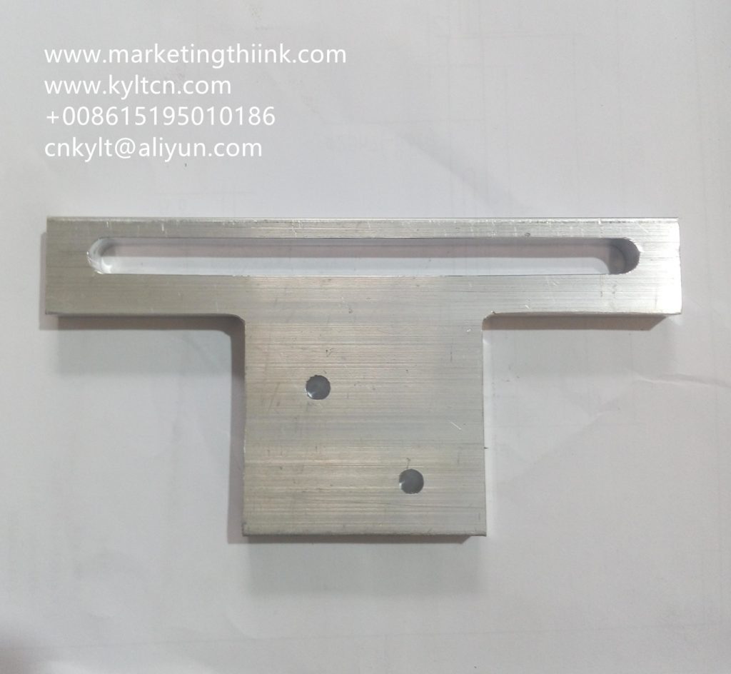 Machined aluminum part by CNC milling